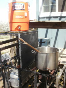 Low-tech Brew Rig, starting out on Almost Bockbier Brew Day